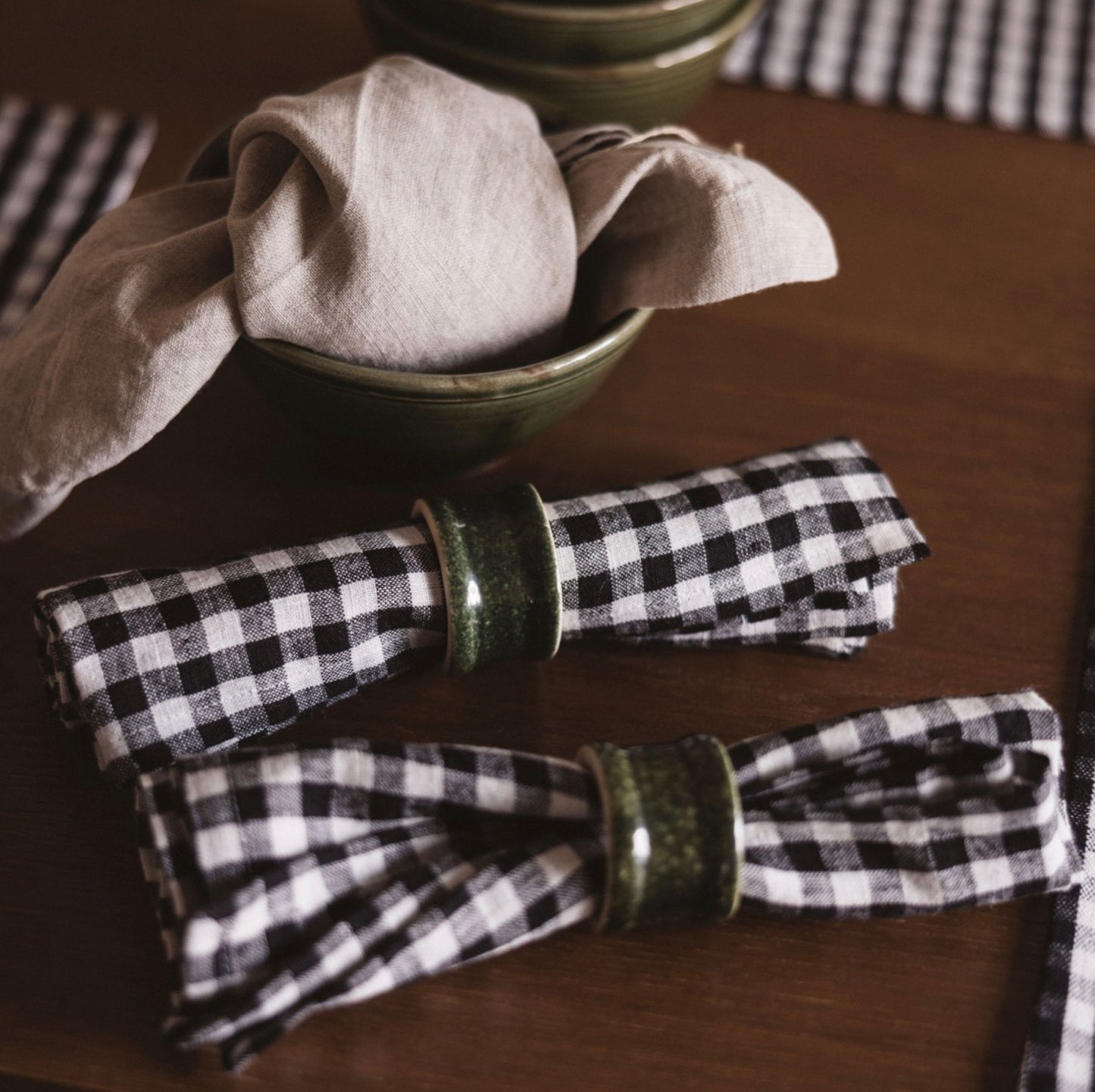 Serviette | Vichy black