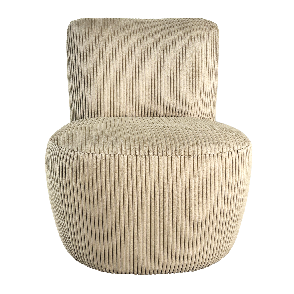 Fauteuil EVE | Côtelé Beige