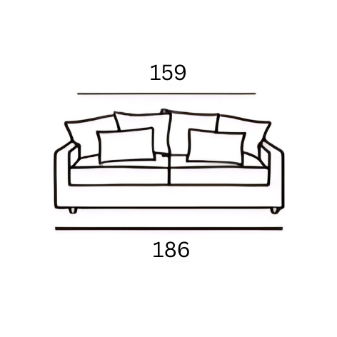 BLAGNAC | Canapé 2 places - 186 cm