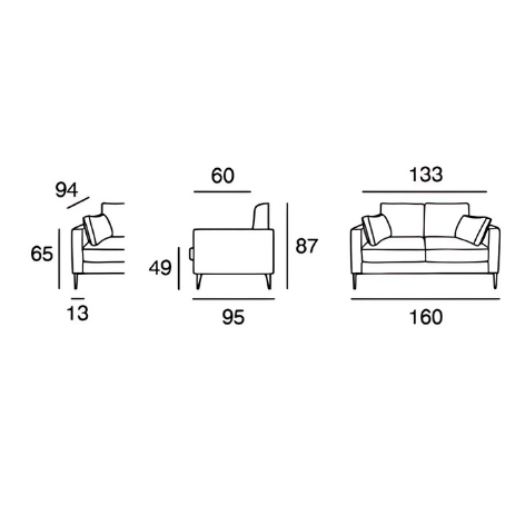 PETER | Canapé 2 places - 150 cm