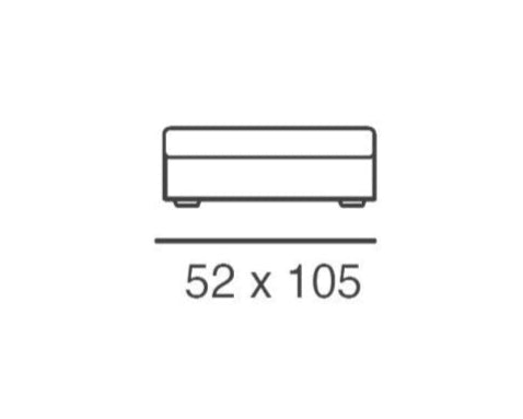 NOMAD | Pouf - 105 x 52 cm