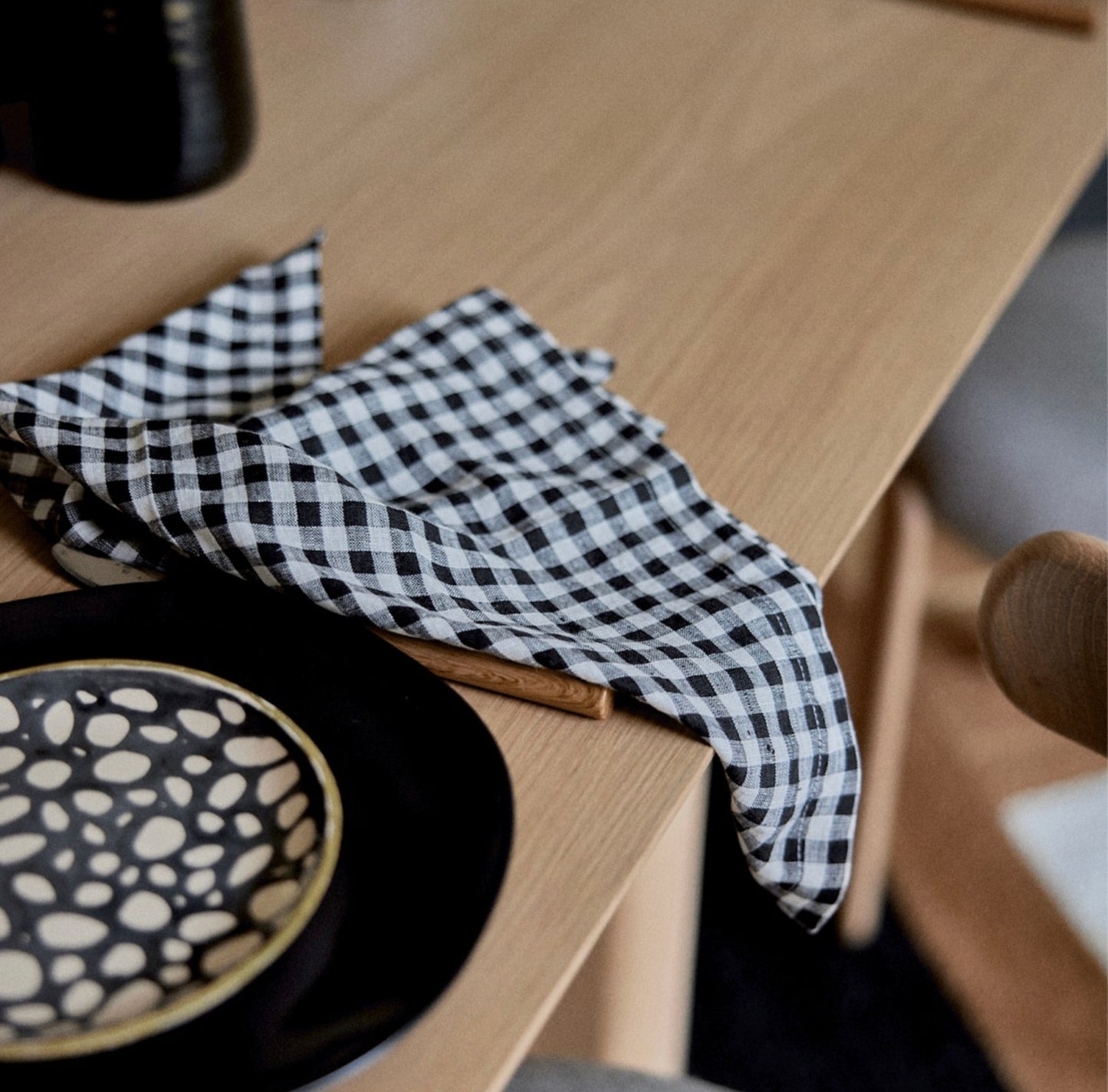Serviette | Vichy black