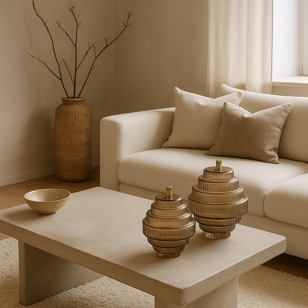 Lampe à huile TWIN Champagne | Différentes tailles