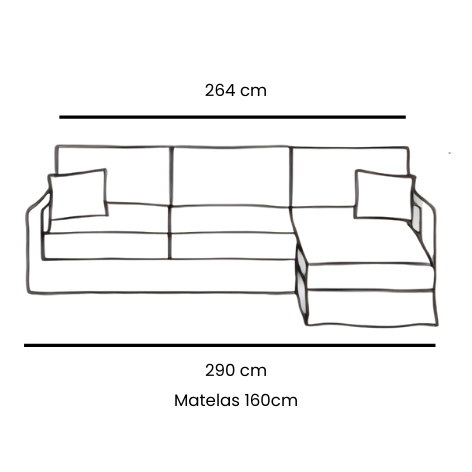 BIDART | Canapé d'angle 6 places - Convertible (Mat. 160x200 cm)