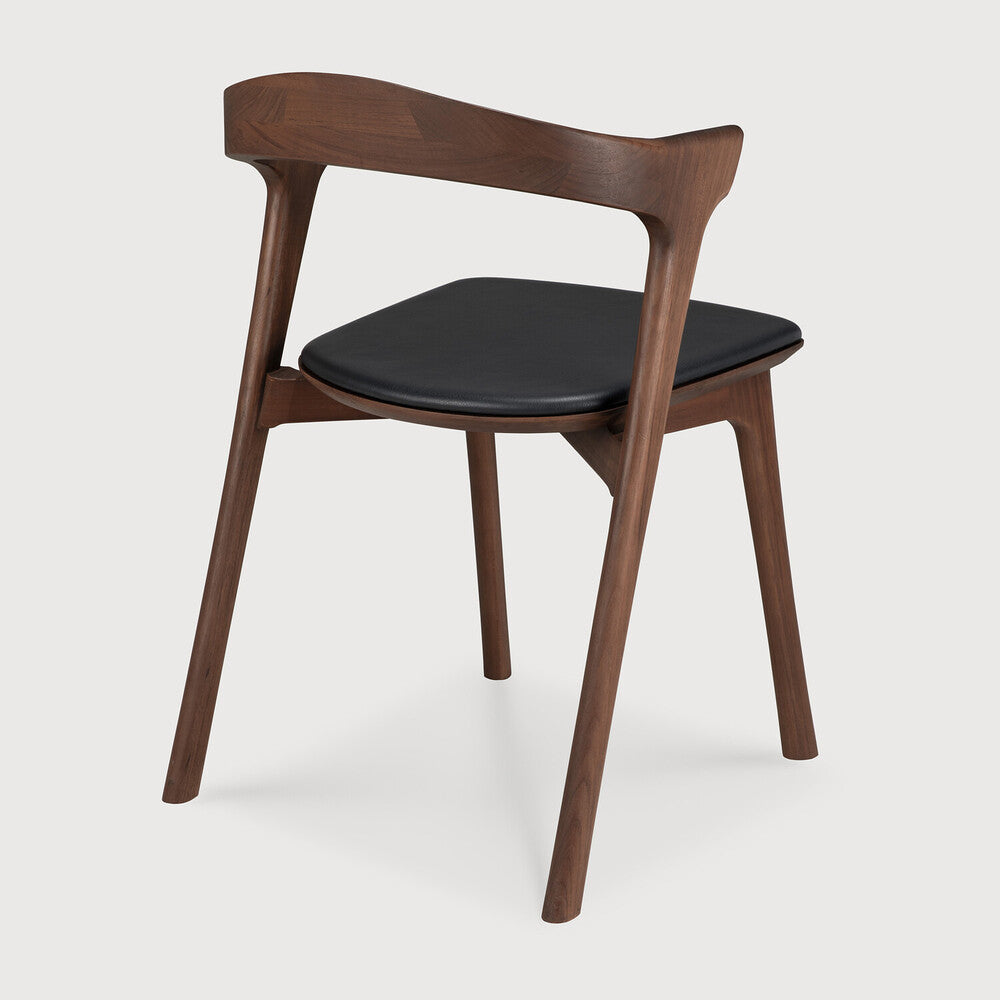 Chaise BOK [ETHNICRAFT] Teck brun assise cuir