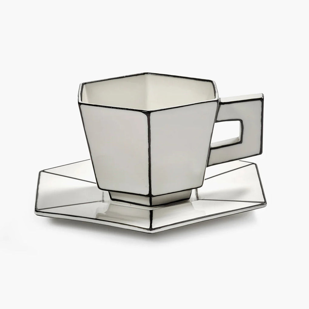 Lot de 2 Tasses à cappuccino CARTE BLANCHE | SERAX