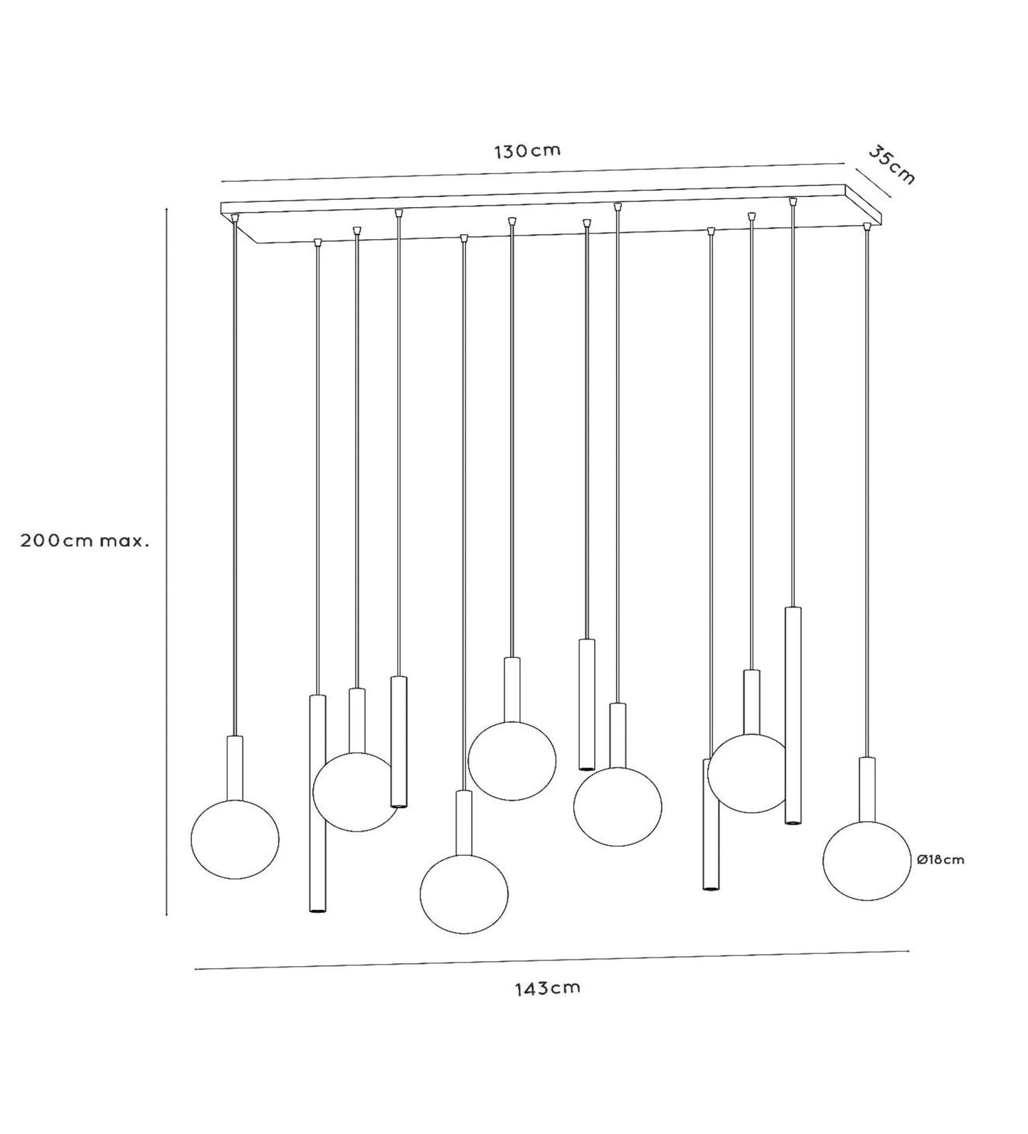 Suspension JOSIANE 12 [LUCIDE]