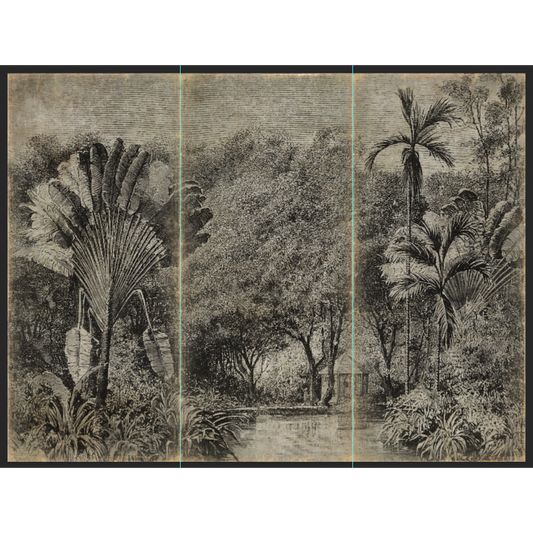 Tenture OASIS N&B [ALFONZ] 330x250 cm