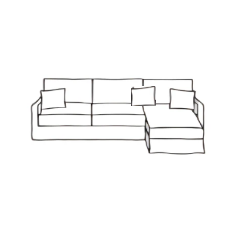 CHARLES | Canapé d'angle 4 places - 300 cm Convertible (Mat. 140 cm)