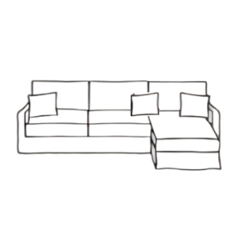 CHARLES | Canapé d'angle 5 places - 320 cm Convertible (Mat. 160 cm)