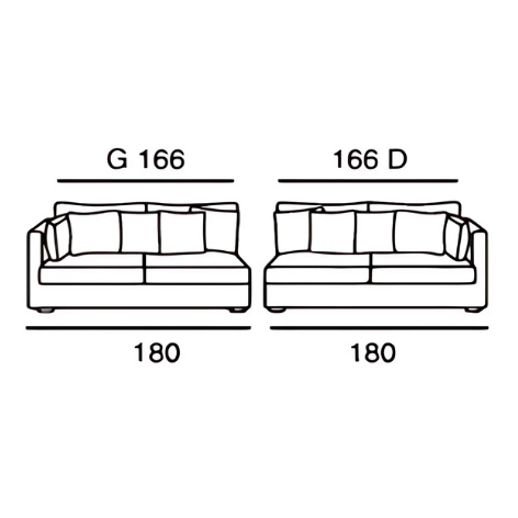 NOMAD | Bâtard 3 places - 180 cm