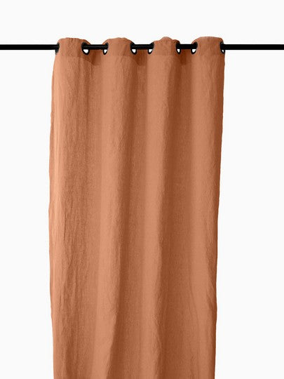 Rideau SONATE Terre cuite [VENT DU SUD] Lin lavé