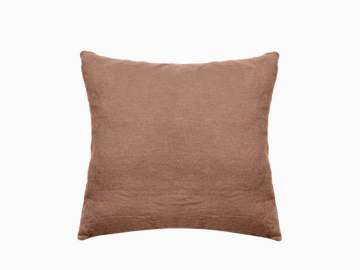 Taie d'oreiller SONATE Cognac [VENT DU SUD] 100% lin