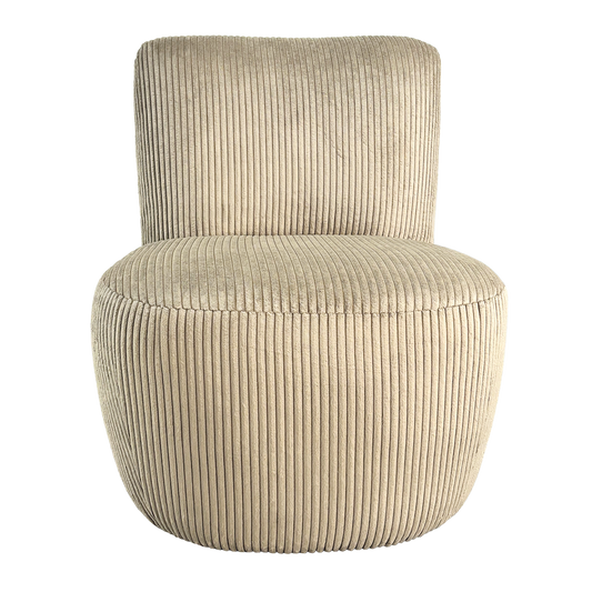 Fauteuil EVE | Côtelé Beige