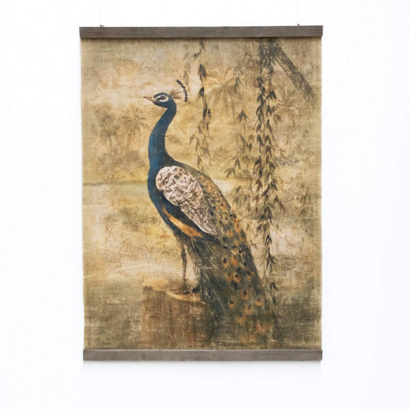 Tenture BLUE PEACOCK [ALFONZ] 90x120 cm