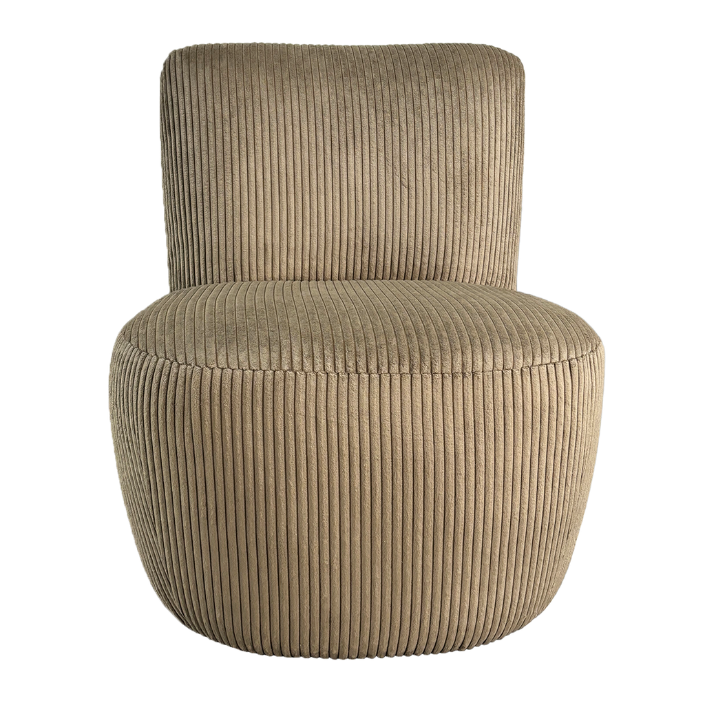 Fauteuil EVE | Côtelé Taupe