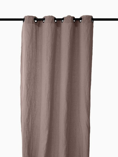 Rideau SONATE Tabac [VENT DU SUD] Lin lavé