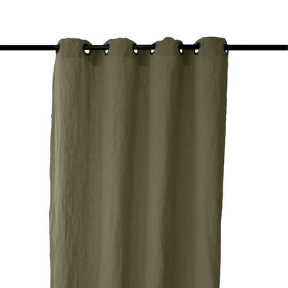 Rideau HONO Kaki [VENT DU SUD] Coton lavé