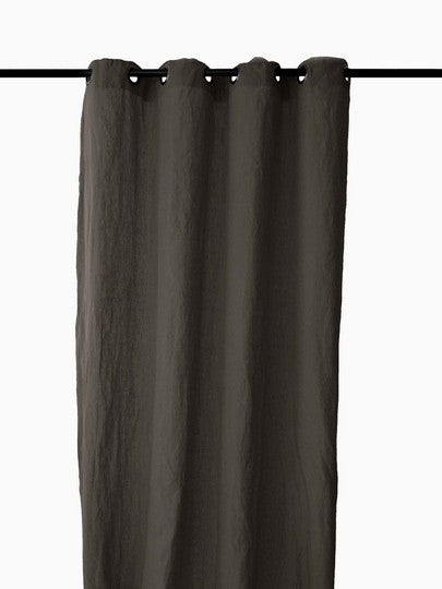 Rideau SONATE Café [VENT DU SUD] Lin lavé