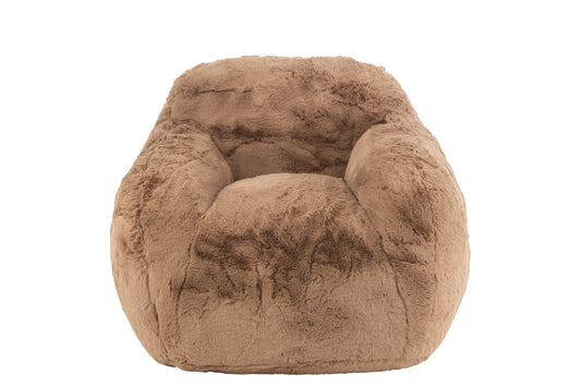 Fauteuil DOUDOU Fausse fourrure Camel