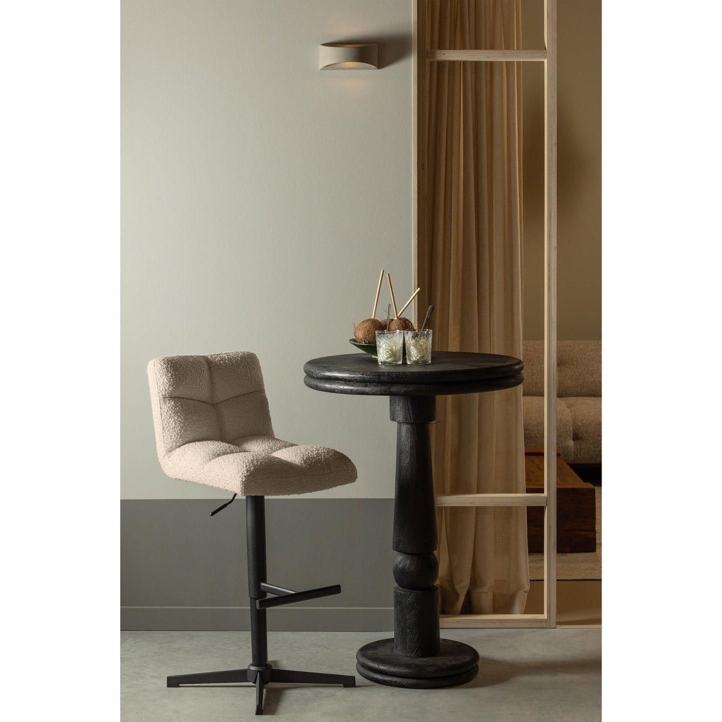 Lot de 2 Tabourets de bar VINNY [WOOOD]