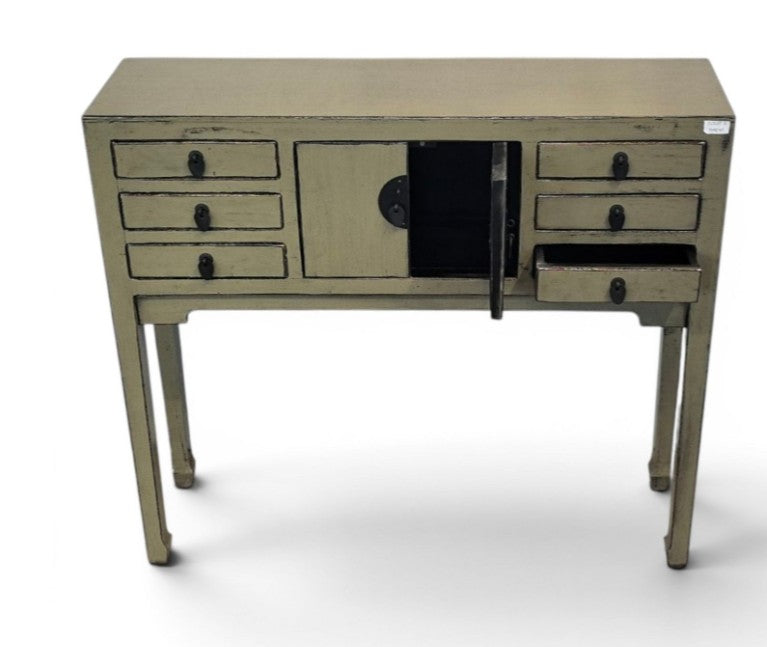 Console en bois Kaki Laqué