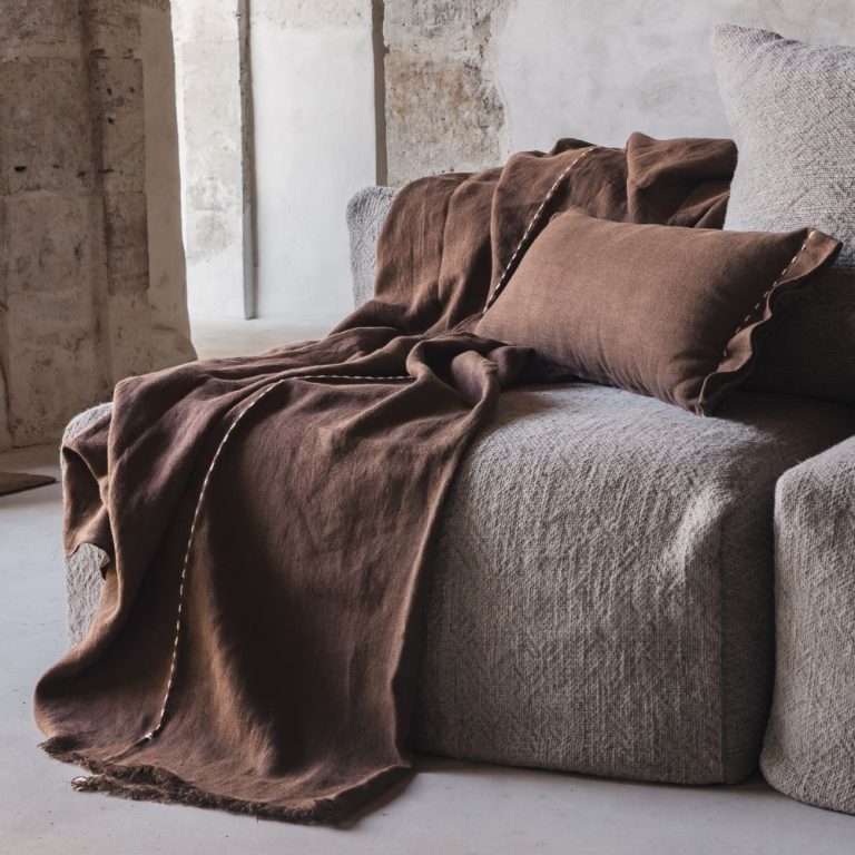 Plaid COME BACK Ebène | BED & PHILOSOPHY