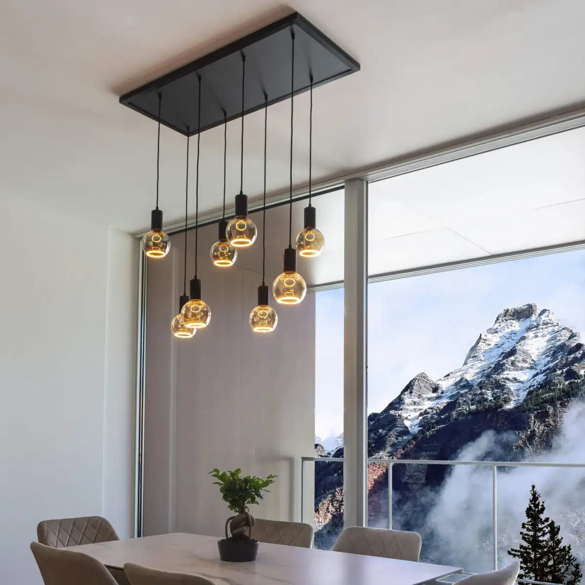 Rosace 8 suspensions MADOX Noir [SEGULA]