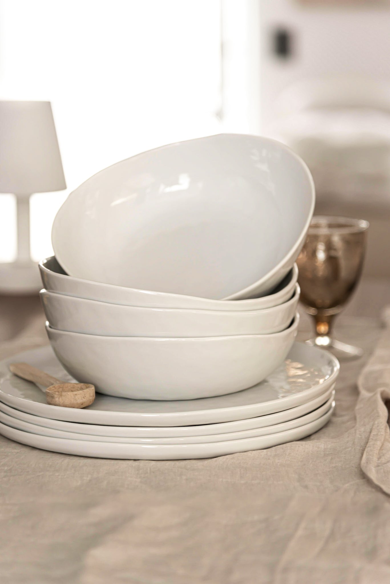 GAMME BIANCA Assiette plate et creuse