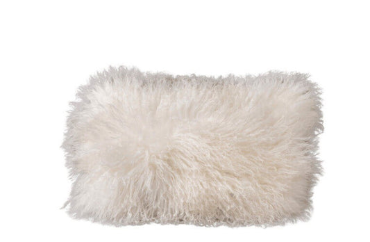 Coussin AGNEAU DU TIBET Blanc [ MAISON YAK ]