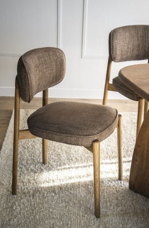 Chaise RUNE Brown (Lot de 2) [ELEONORA]