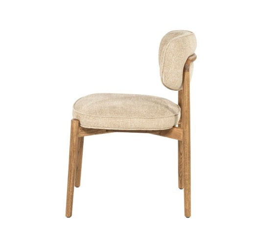 Chaise RUNE Taupe (Lot de 2) [ELEONORA]
