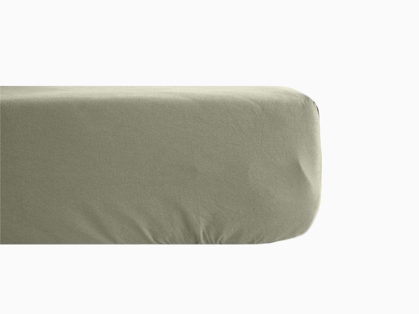 Drap housse OPÉRA Laurier [VENT DU SUD] Lin et coton