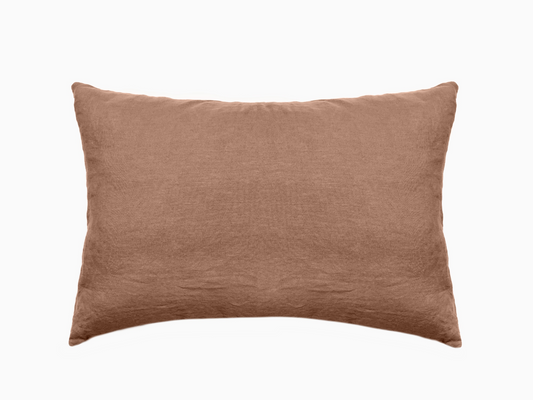 Taie d'oreiller SONATE Cognac [VENT DU SUD] 100% lin