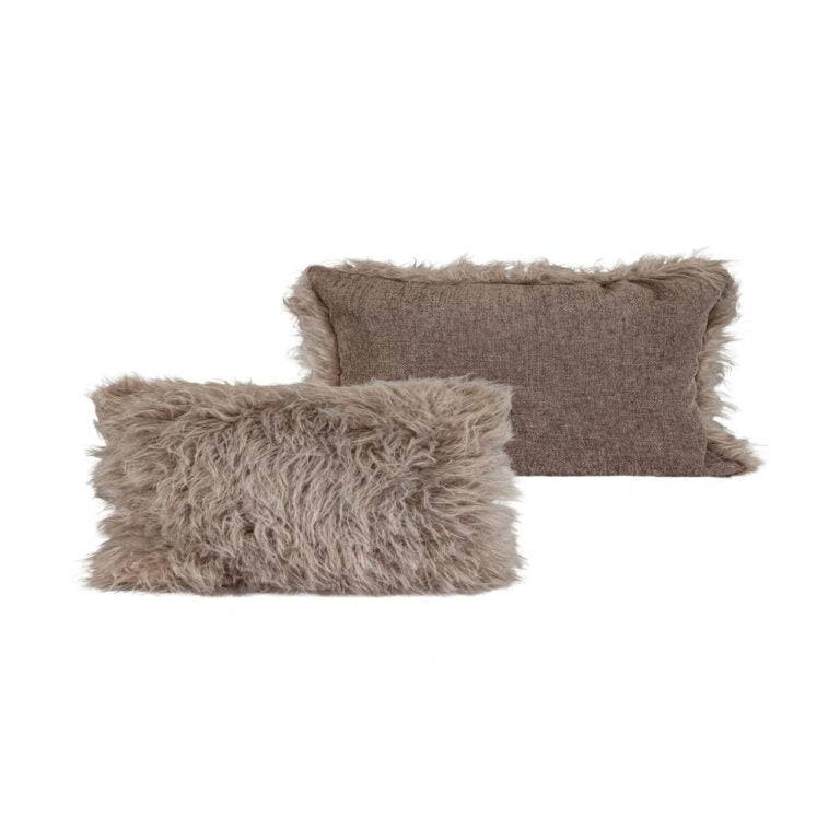 Coussin FLAVIE Fausse fourrure Sand [BED & PHILOSOPHY]