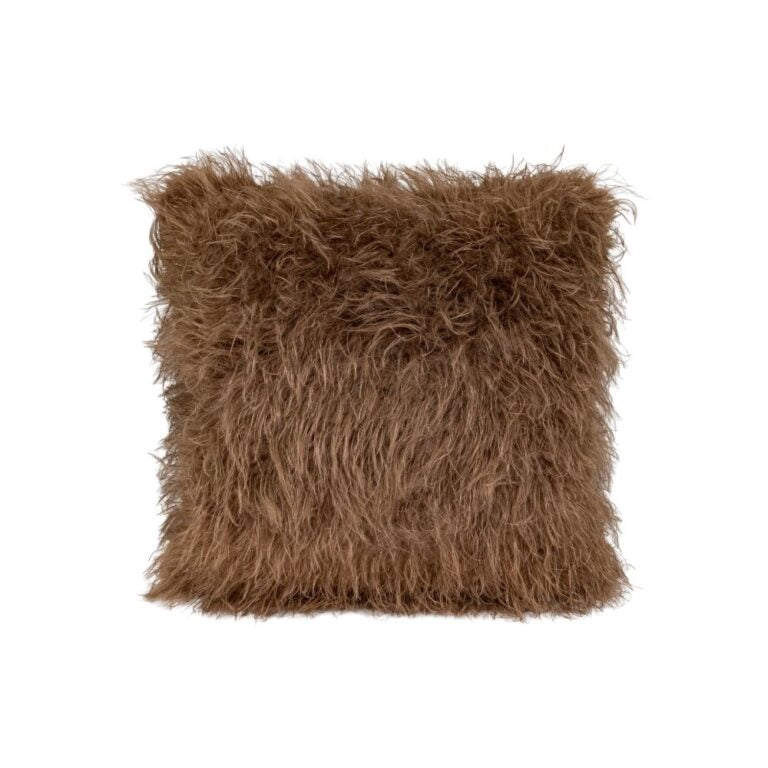 Coussin FARO Fausse fourrure Camel [BED & PHILOSOPHY]