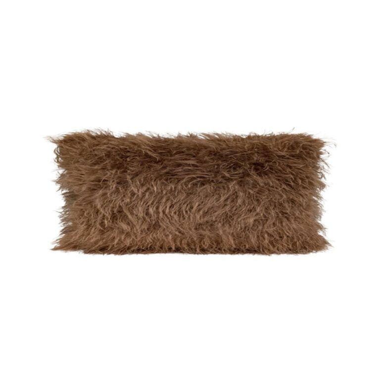 Coussin FLAVIE Fausse fourrure Camel [BED & PHILOSOPHY]