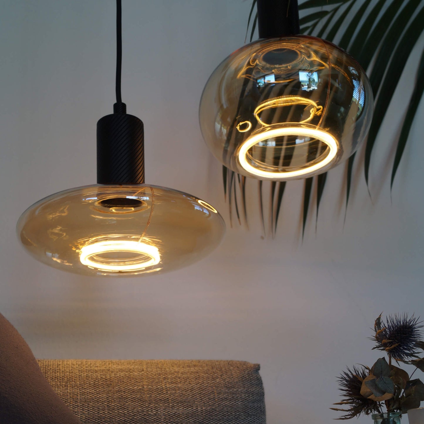 Ampoule GLOBE OVAL Smokey [SEGULA] Ø20x19cm