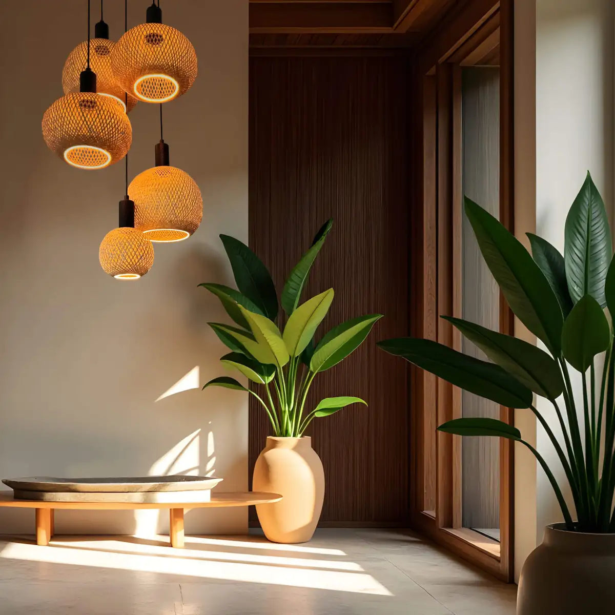 Ampoule BAMBOO ROND [SEGULA] Ø30xH30cm