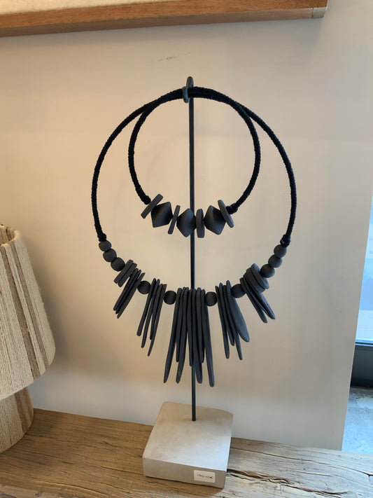 Collier céramique TERRIKA double Noir