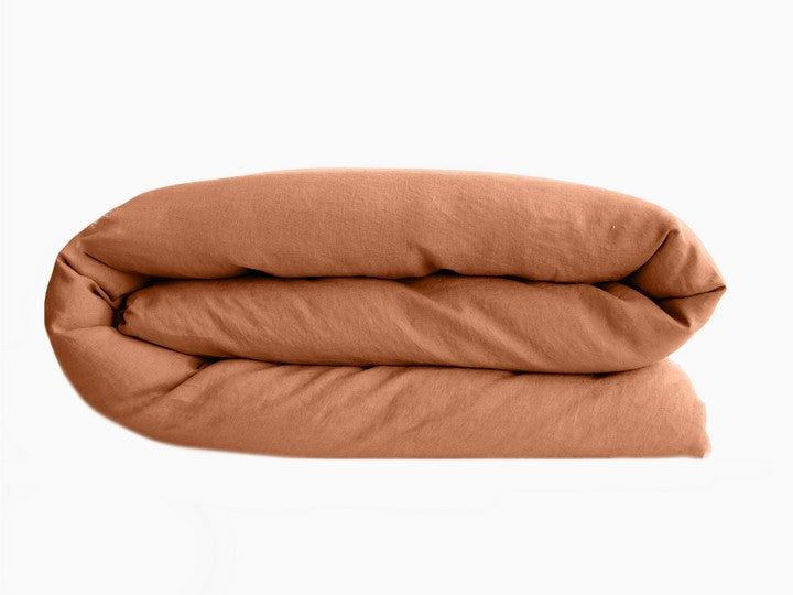 Housse de couette SONATE Terre cuite [VENT DU SUD] 100% Lin